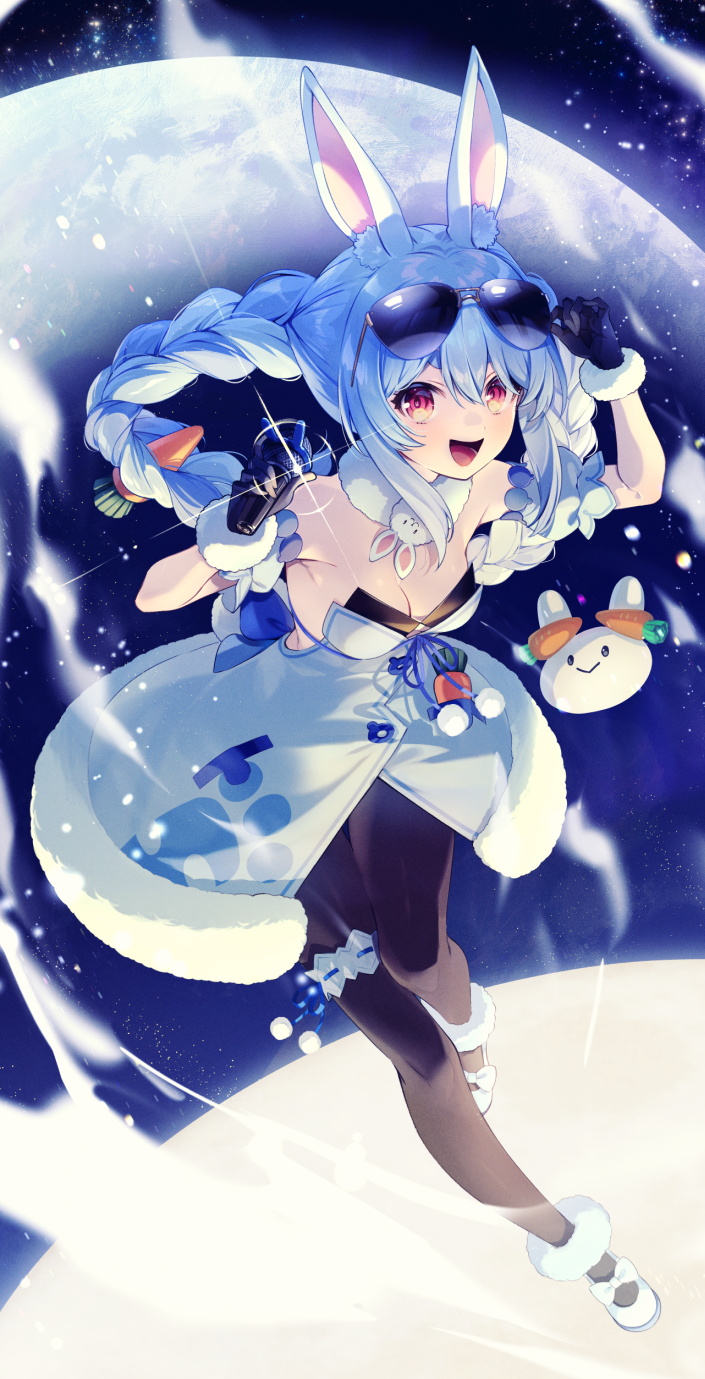 usada pekora, don-chan, and pekomon (hololive) drawn by nokachoco114