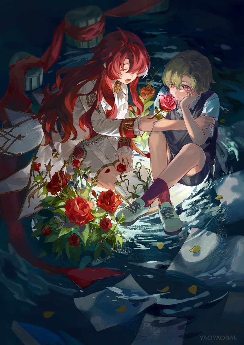 argenti and velite (honkai and 2 more) drawn by yaoyaobae