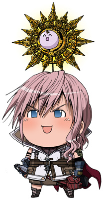 lightning farron and boom-kun (final fantasy and 3 more) drawn by maso_(ascii_art)