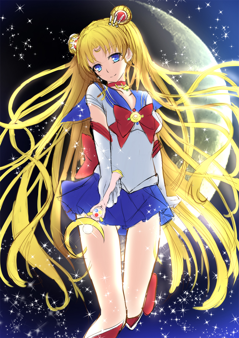 tsukino usagi and sailor moon (bishoujo senshi sailor moon and 1 more) drawn by toshi_(1-147)