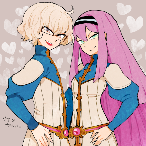 meia and gillis (inazuma eleven and 2 more) drawn by l_hakase
