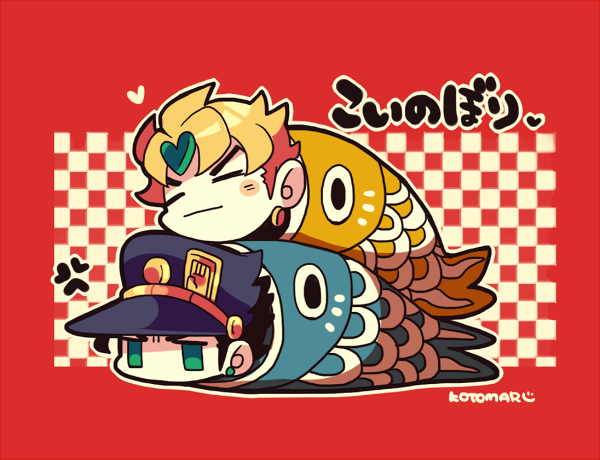 kujo jotaro and dio brando (jojo no kimyou na bouken and 1 more) drawn by kotorai