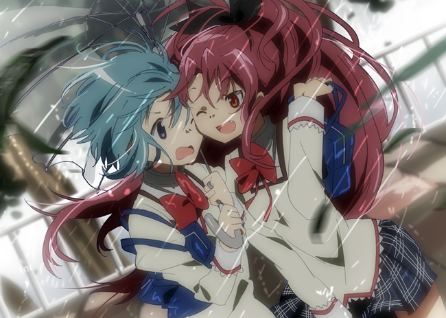 miki sayaka and sakura kyoko (mahou shoujo madoka magica) drawn by fumiko_(mesushi)