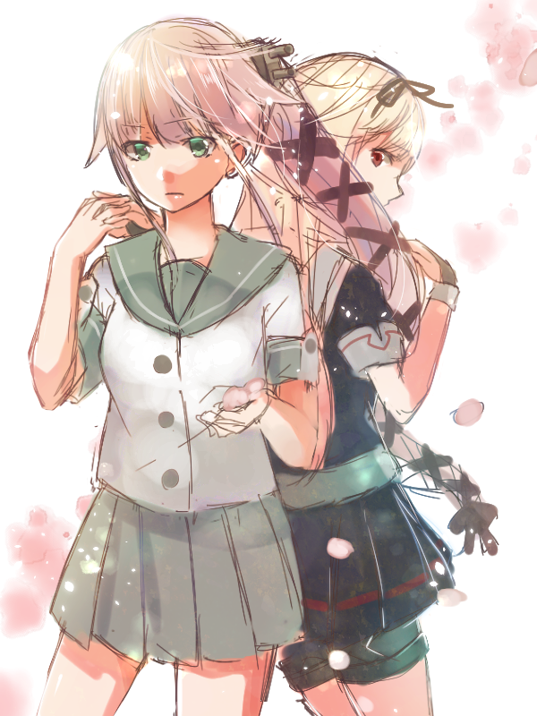 yuudachi, yuudachi kai ni, and yura (kantai collection) drawn by rinto_(rint_rnt)