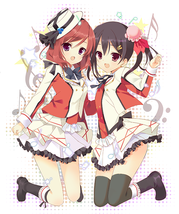 nishikino maki and yazawa nico (love live! and 1 more) drawn by takashina_masato