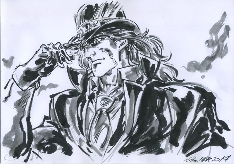 robert e. o. speedwagon (jojo no kimyou na bouken and 1 more) drawn by hayama_jun'ichi