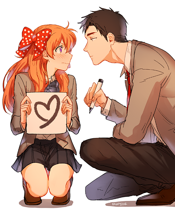 sakura chiyo and nozaki umetarou (gekkan shoujo nozaki-kun) drawn by onegingek