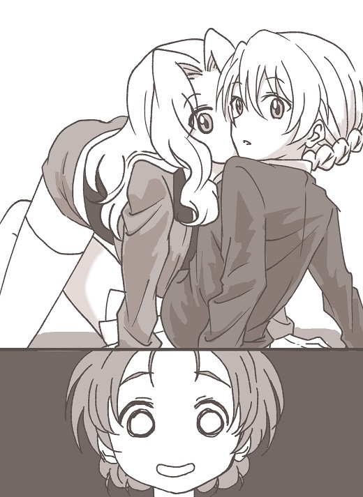 darjeeling, kay, and orange pekoe (girls und panzer) drawn by pipipi_sensei