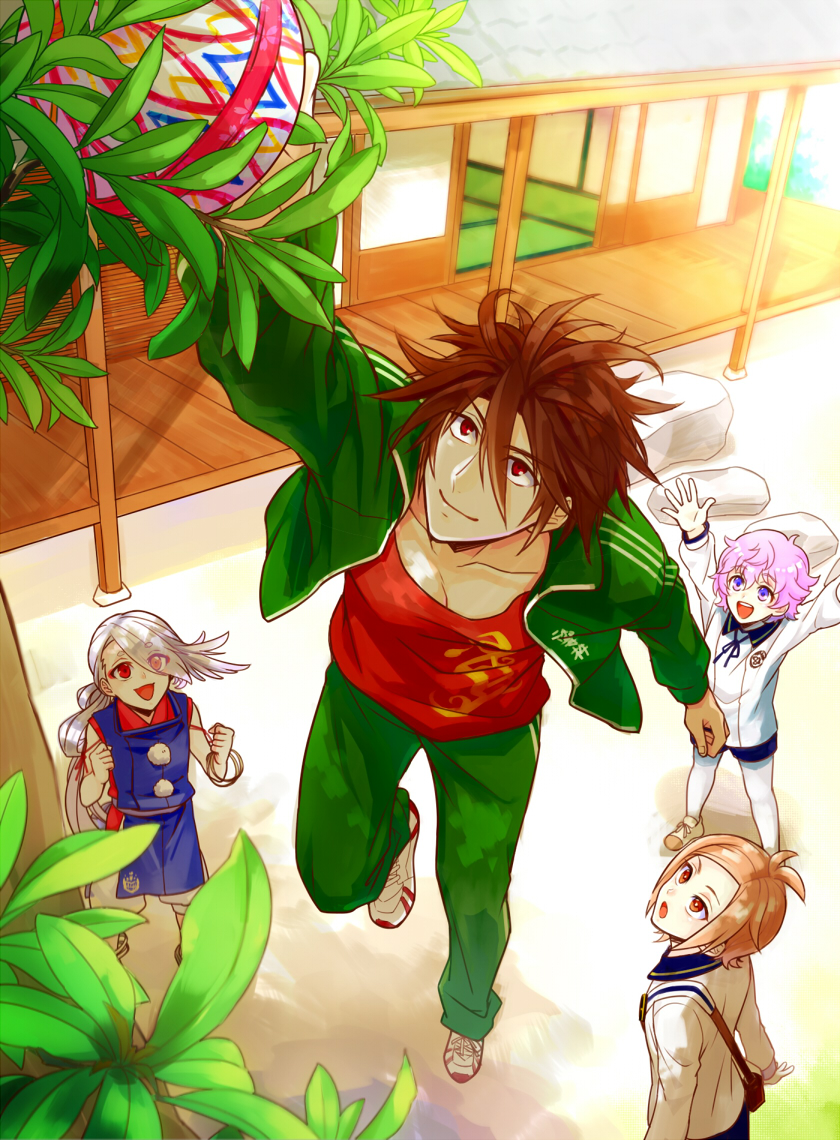 ima-no-tsurugi, akita toushirou, otegine, and houchou toushirou (touken ranbu) drawn by yuki_(makeinukk16)
