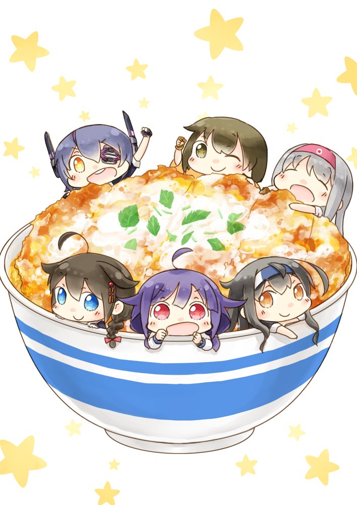 shigure, tenryuu, shigure kai ni, shoukaku, hiryuu, and 3 more (kantai collection) drawn by hinata_yuu