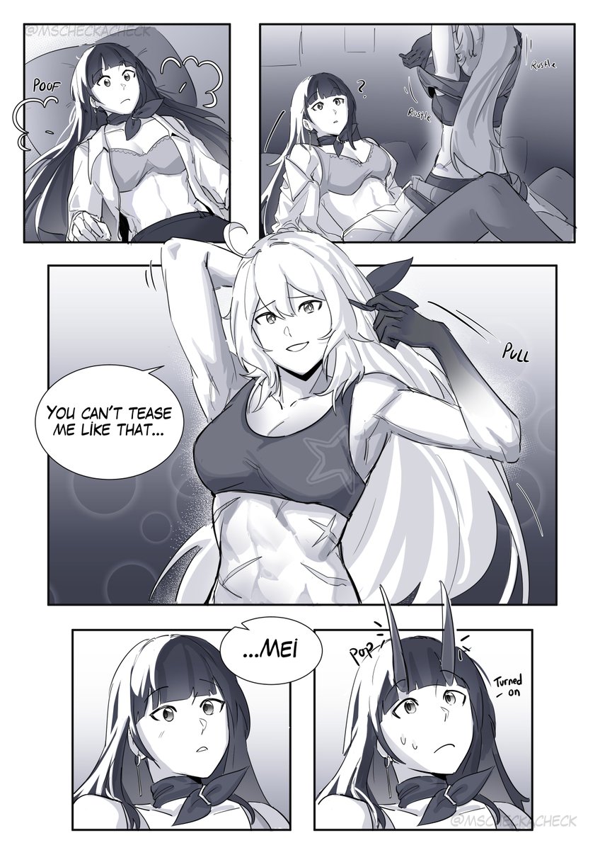 kiana kaslana and raiden mei (honkai and 1 more) drawn by mscheckacheck