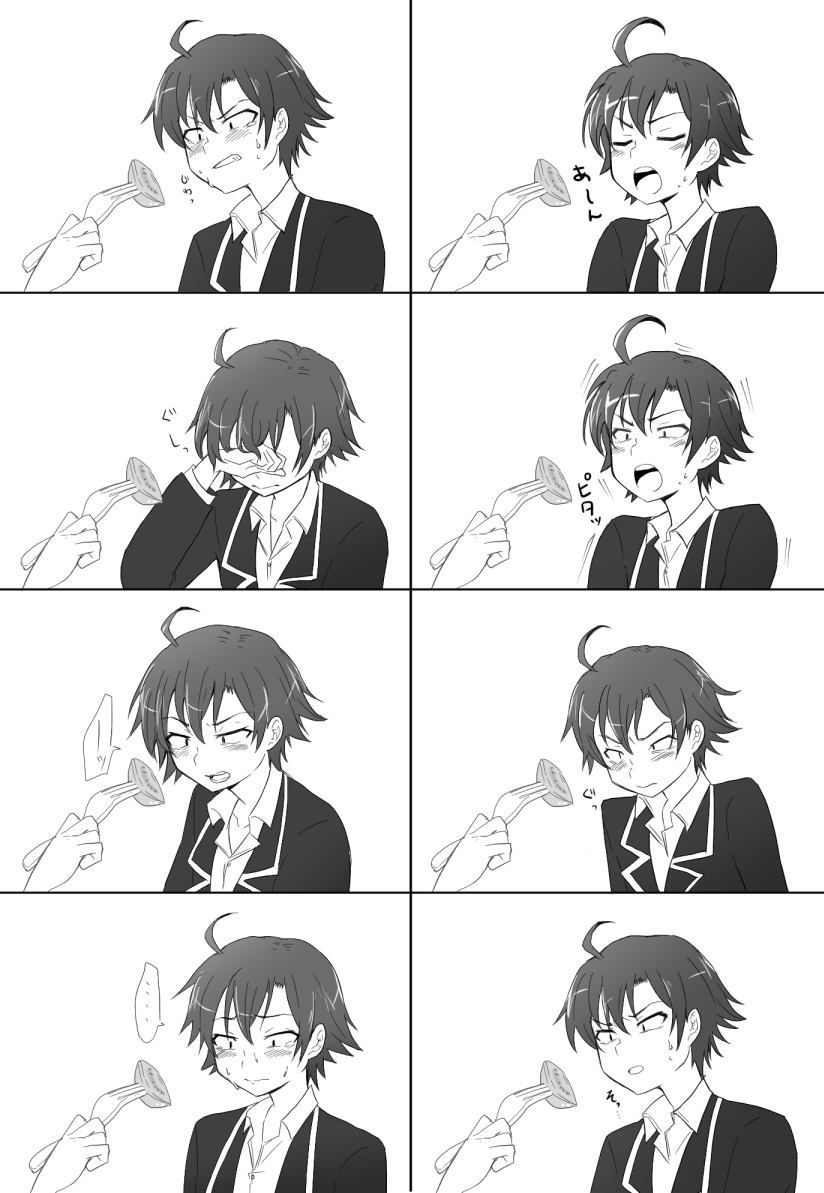 hikigaya hachiman (yahari ore no seishun lovecome wa machigatteiru.) drawn by deme