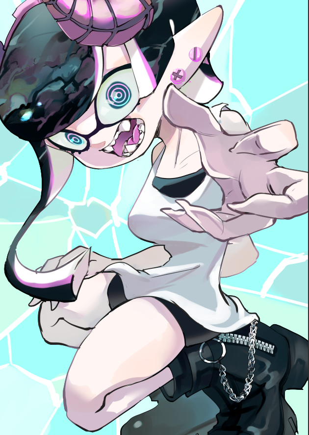 inkling player character and inkling girl (splatoon) drawn by koike3582