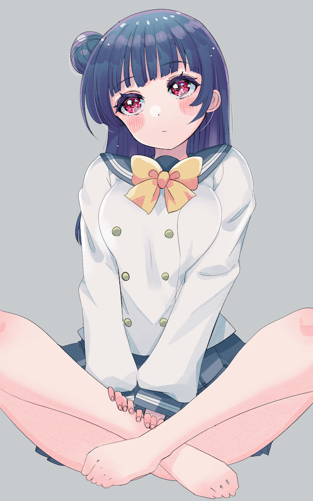 tsushima yoshiko (love live! and 1 more) drawn by cream_(nipakupa)