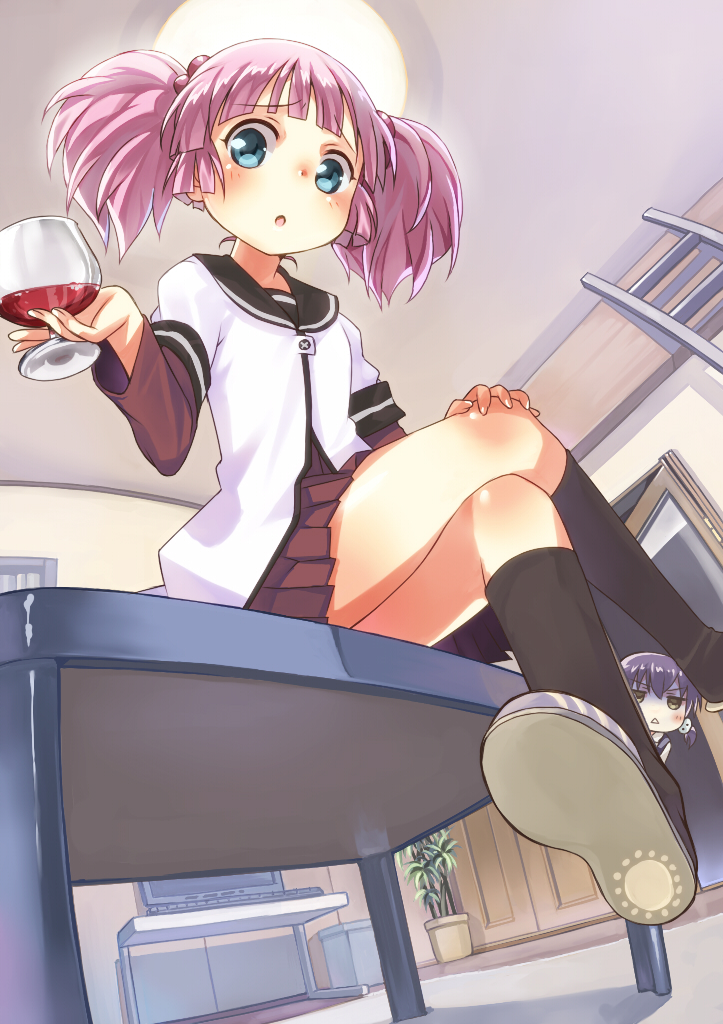 yoshikawa chinatsu and funami mari (yuruyuri) drawn by umeboshitora