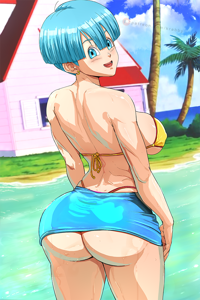 bulma (dragon ball and 1 more) drawn by krabbytheartist