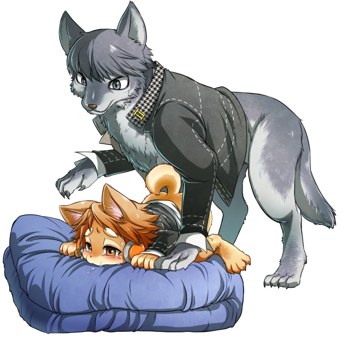narukami yu and hanamura yousuke (persona and 1 more) drawn by chinjuu_hibakichi