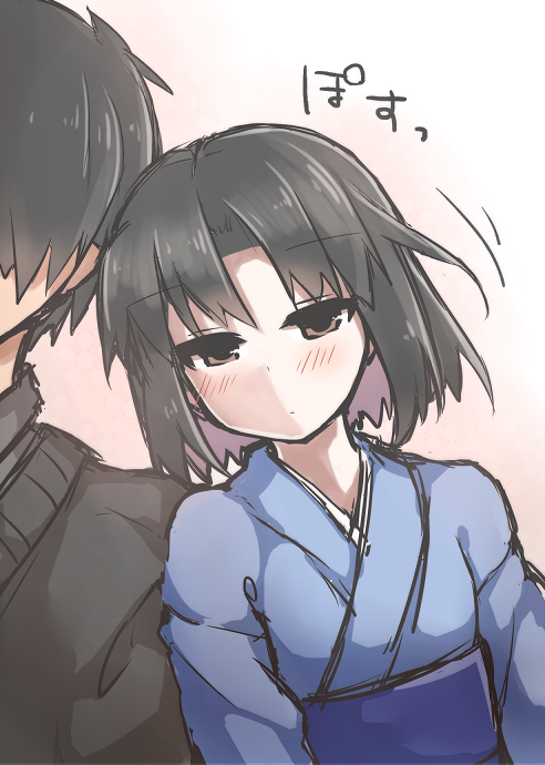 ryougi shiki and kokutou mikiya (kara no kyoukai) drawn by ohitashi_netsurou
