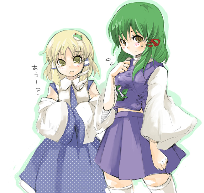 kochiya sanae and moriya suwako (touhou) drawn by cis_(carcharias)