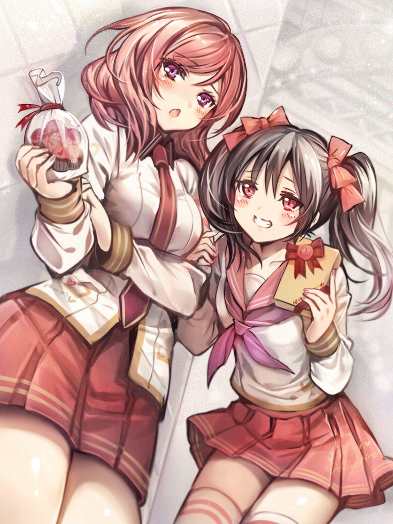 nishikino maki and yazawa nico (love live! and 2 more) drawn by madogawa