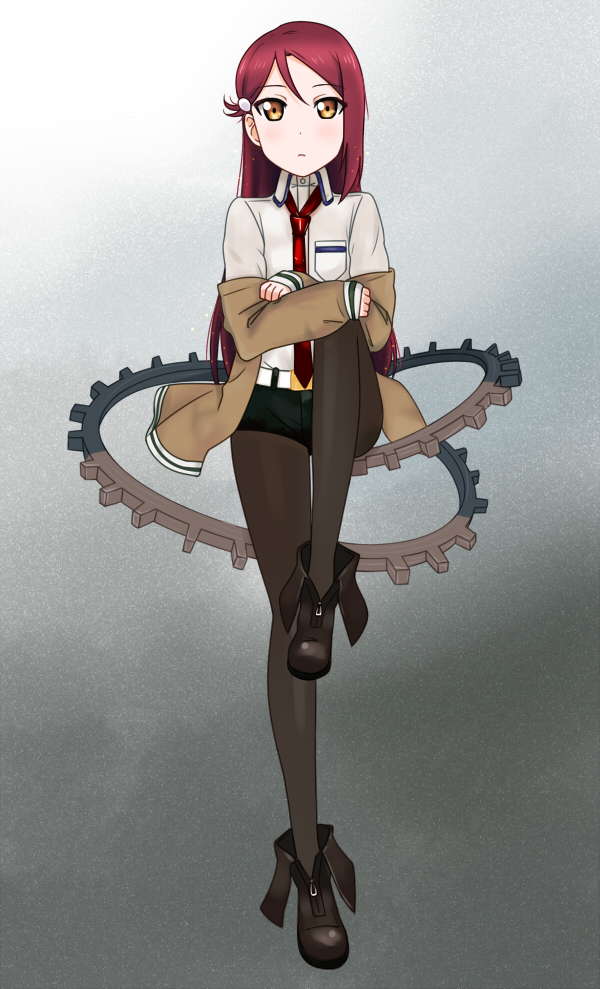 sakurauchi riko and makise kurisu (love live! and 2 more) drawn by ru_yue_kong