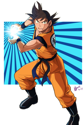 son goku (dragon ball and 1 more) drawn by harumaki