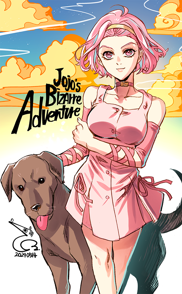 sugimoto reimi (jojo no kimyou na bouken and 1 more) drawn by bae_(baebae)