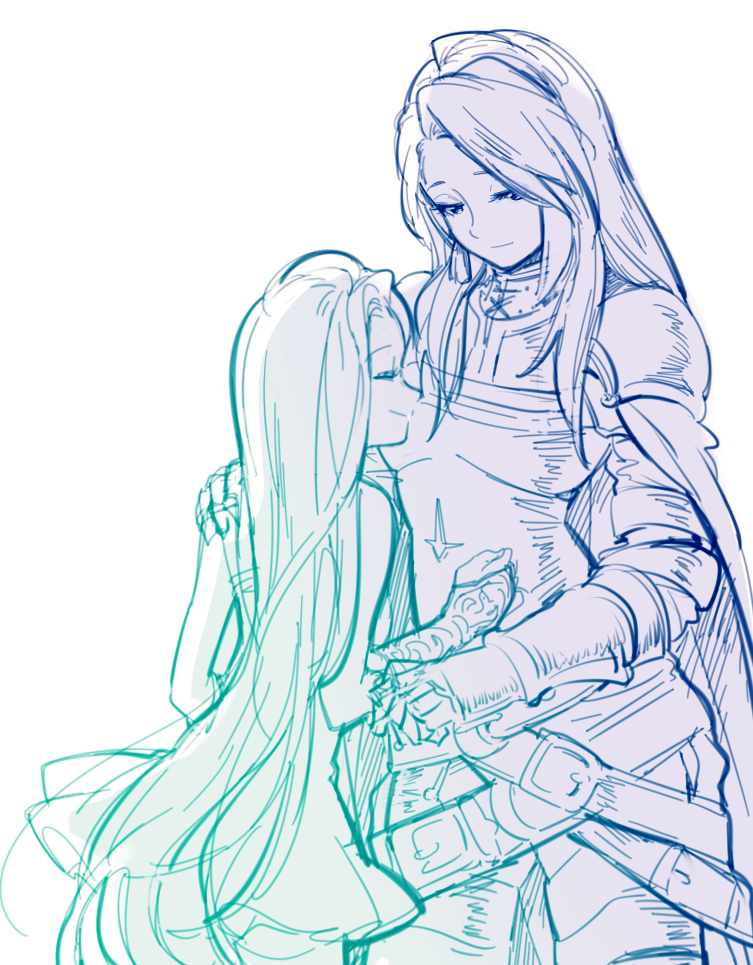 lyria and katalina (granblue fantasy) drawn by wantan_meo