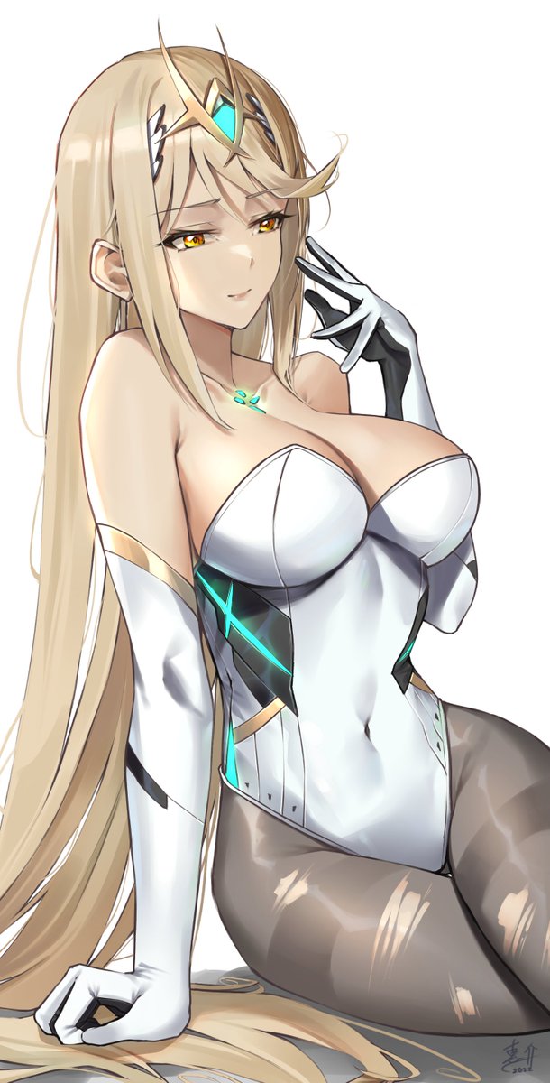 mythra (xenoblade chronicles and 1 more) drawn by keisuke_desu~