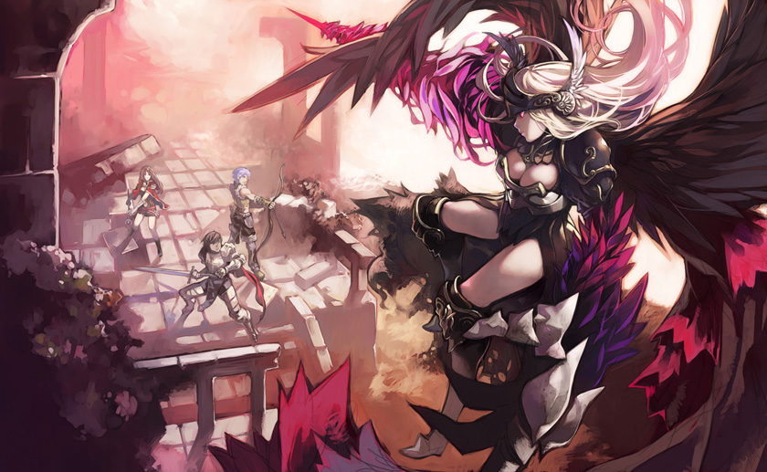 lord knight, sniper, creator, and valkyrie randgris (ragnarok online) drawn by aoin