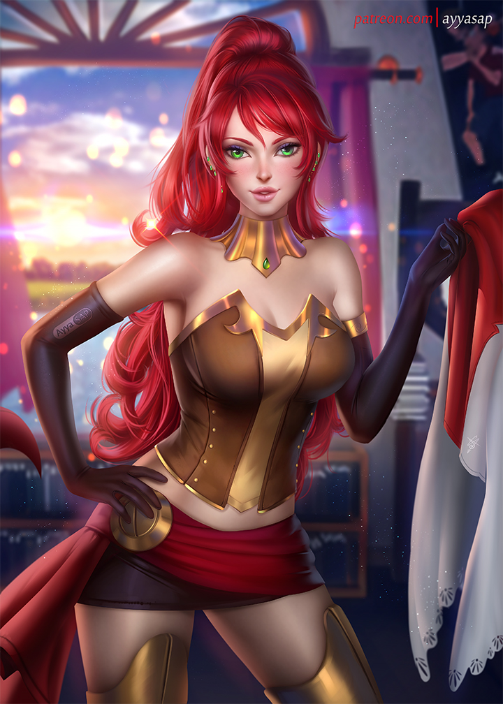pyrrha nikos (rwby) drawn by ayya_sap