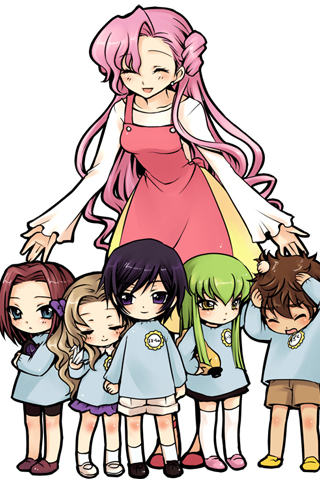 c.c., lelouch vi britannia, and euphemia li britannia (code geass)