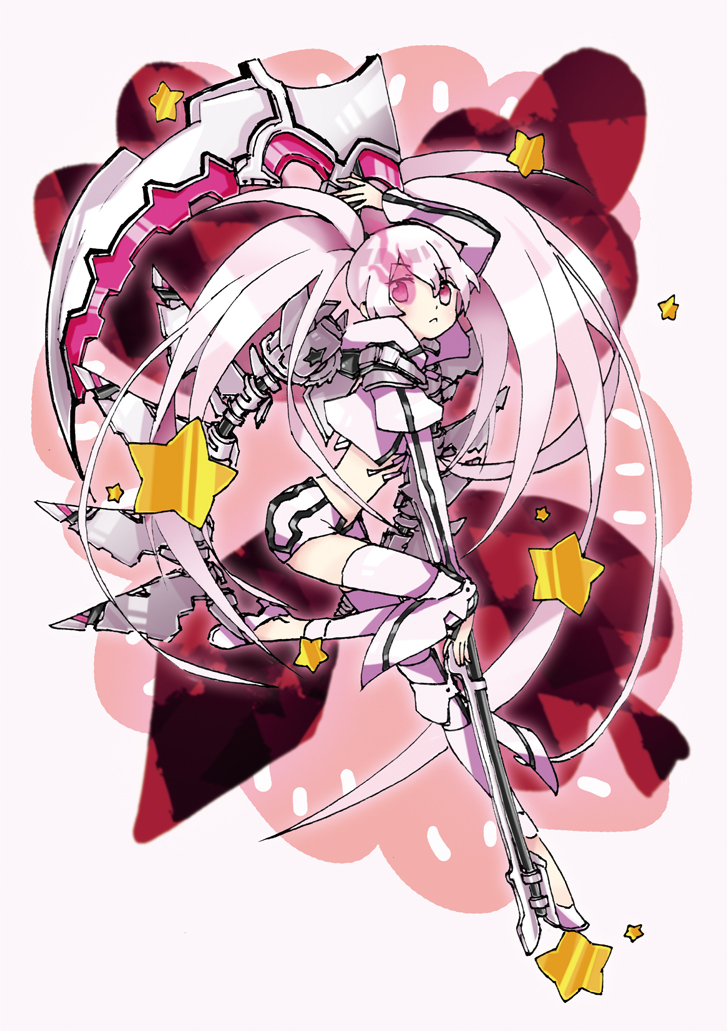 white rock shooter (black rock shooter) drawn by mochaaoi