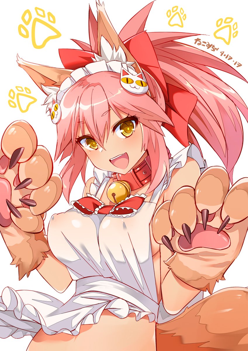tamamo and tamamo cat (fate and 1 more) drawn by nekomicha