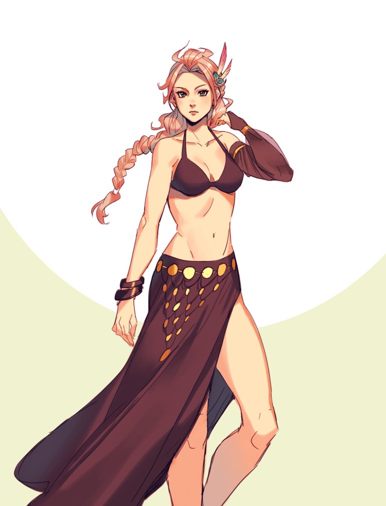 h'aanit (octopath traveler and 1 more) drawn by mella