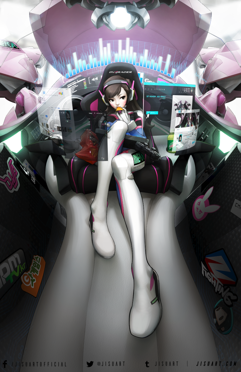 d.va (overwatch and 1 more) drawn by jisuart