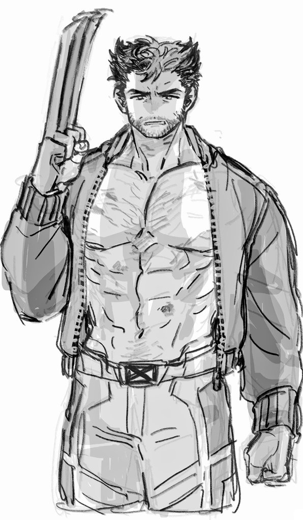 wolverine (marvel and 4 more) drawn by dishing