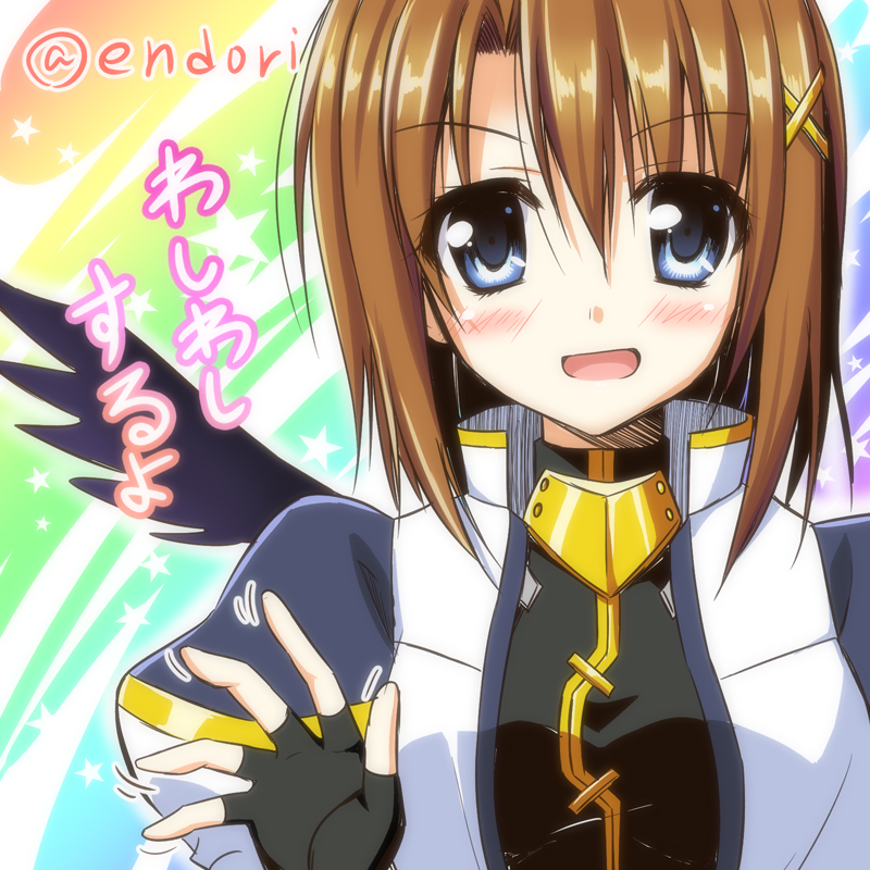 yagami hayate (lyrical nanoha and 1 more) drawn by endori