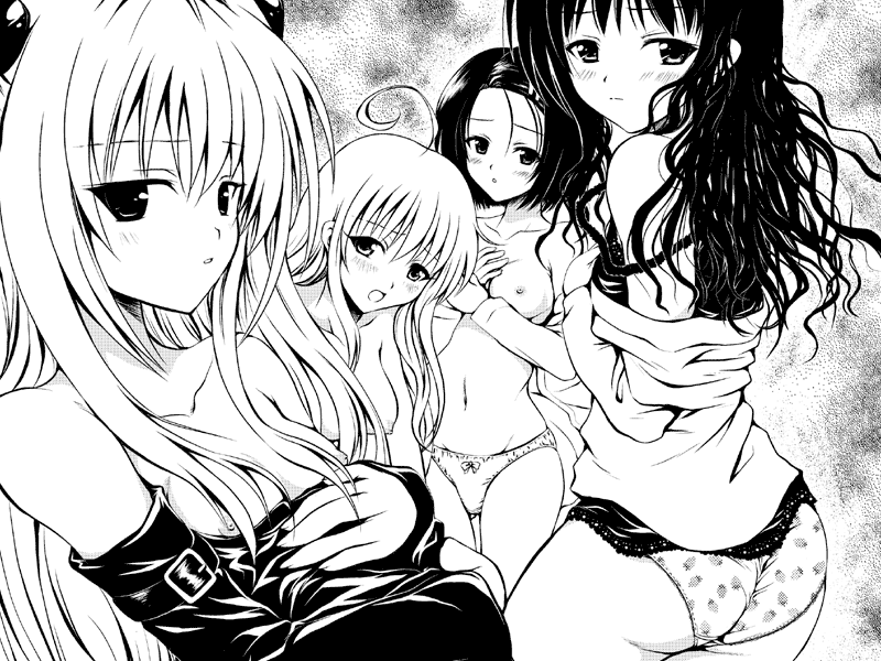 konjiki no yami, yuuki mikan, lala satalin deviluke, and sairenji haruna (to love-ru) drawn by yuki_tomoshi