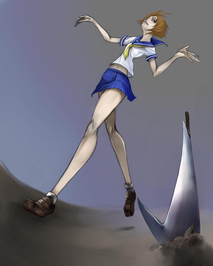 ryuuguu rena (higurashi no naku koro ni) drawn by yama
