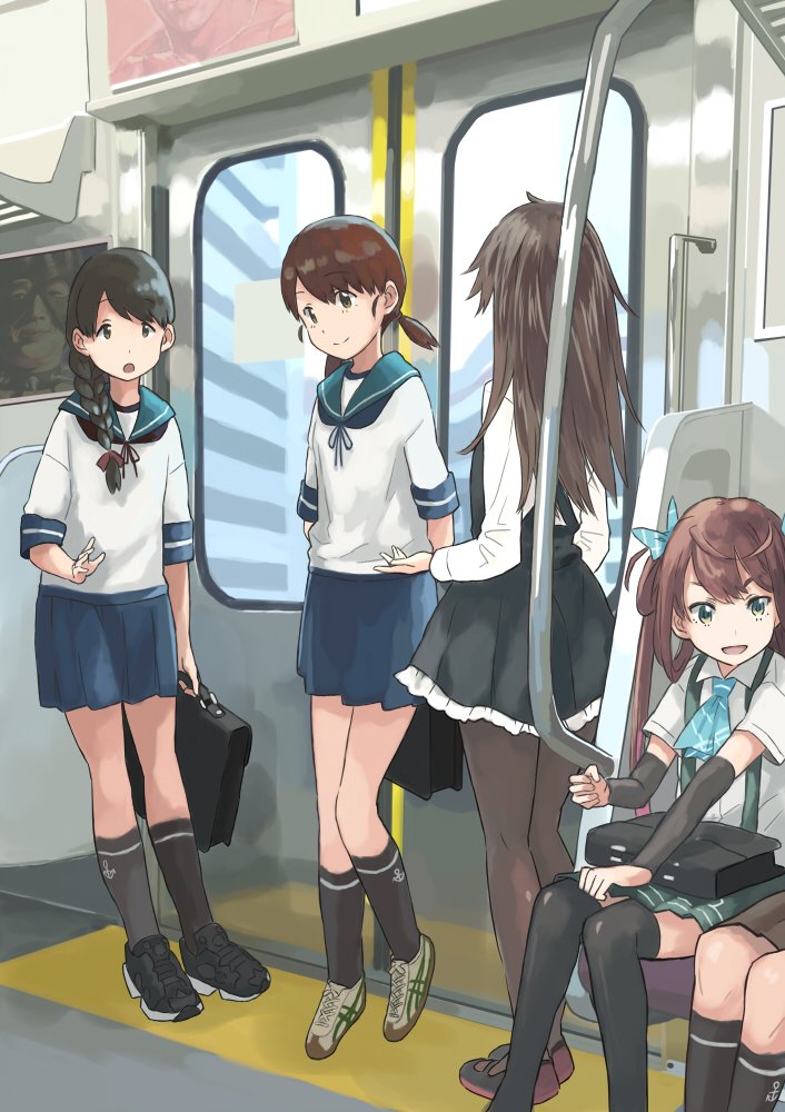 shirayuki, arashio, asagumo, arashio kai ni, uranami, and 2 more (kantai collection and 1 more) drawn by matsutani