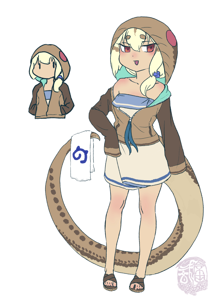 hot-spring snake (original and 1 more) drawn by kishida_shiki