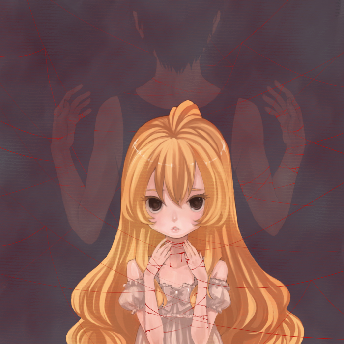 aisaka taiga and takasu ryuuji (toradora!) drawn by kumatani