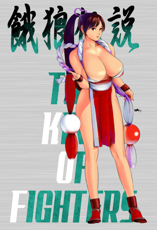 shiranui mai (the king of fighters and 1 more) drawn by wakino_keibun