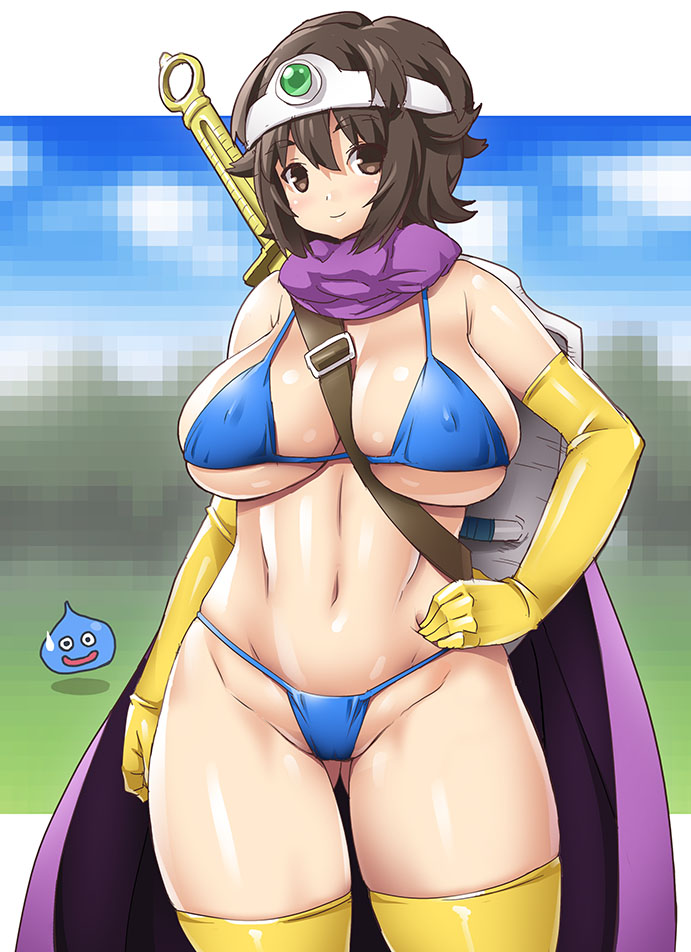 slime, roto, and heroine (dragon quest and 1 more) drawn by onomeshin