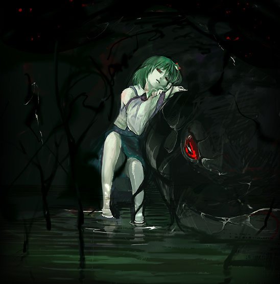 kochiya sanae and mishaguji (touhou) drawn by cis_(carcharias)