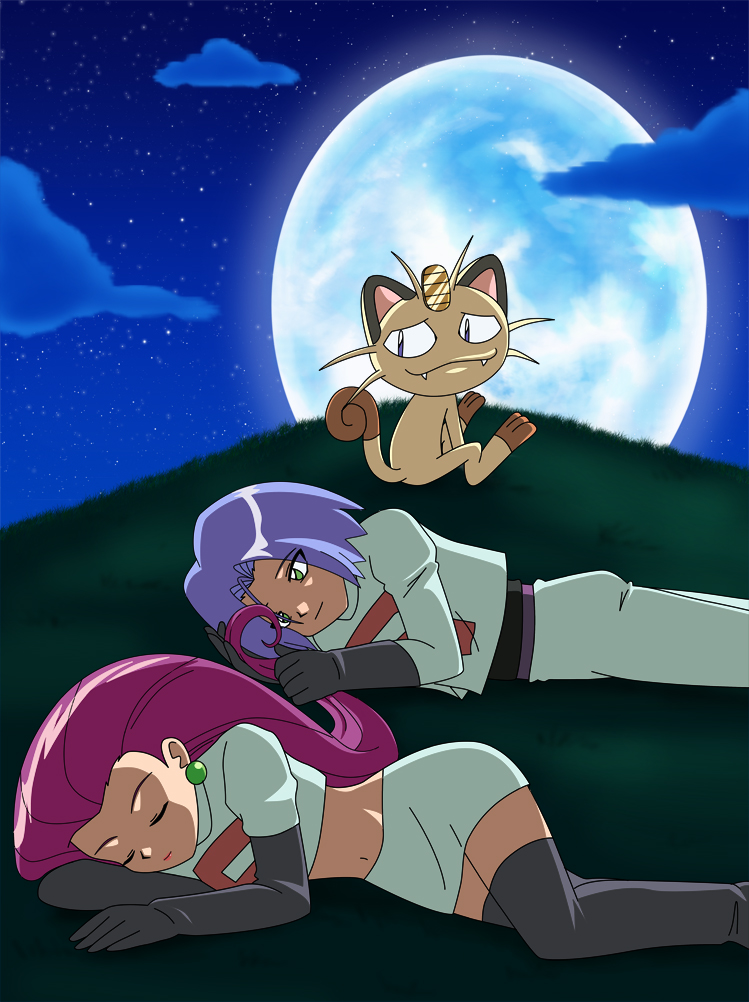 jessie, james, and meowth (pokemon) drawn by shaami