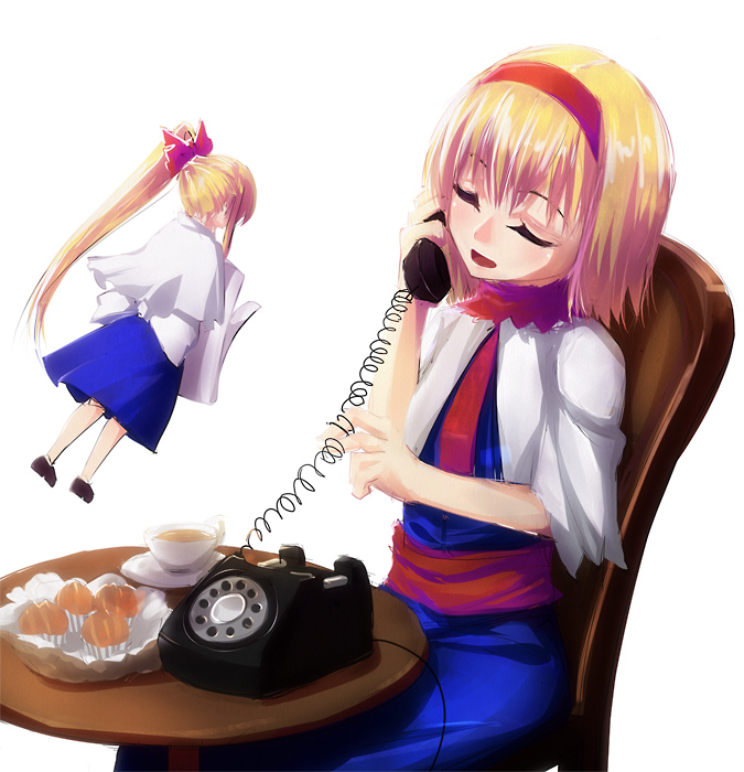 alice margatroid and shanghai doll (touhou) drawn by akai_ronii