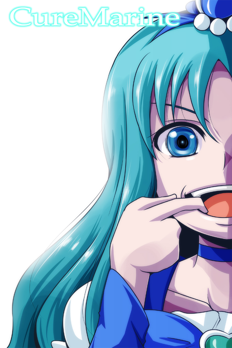 kurumi erika and cure marine (precure and 1 more) drawn by nishi_koutarou
