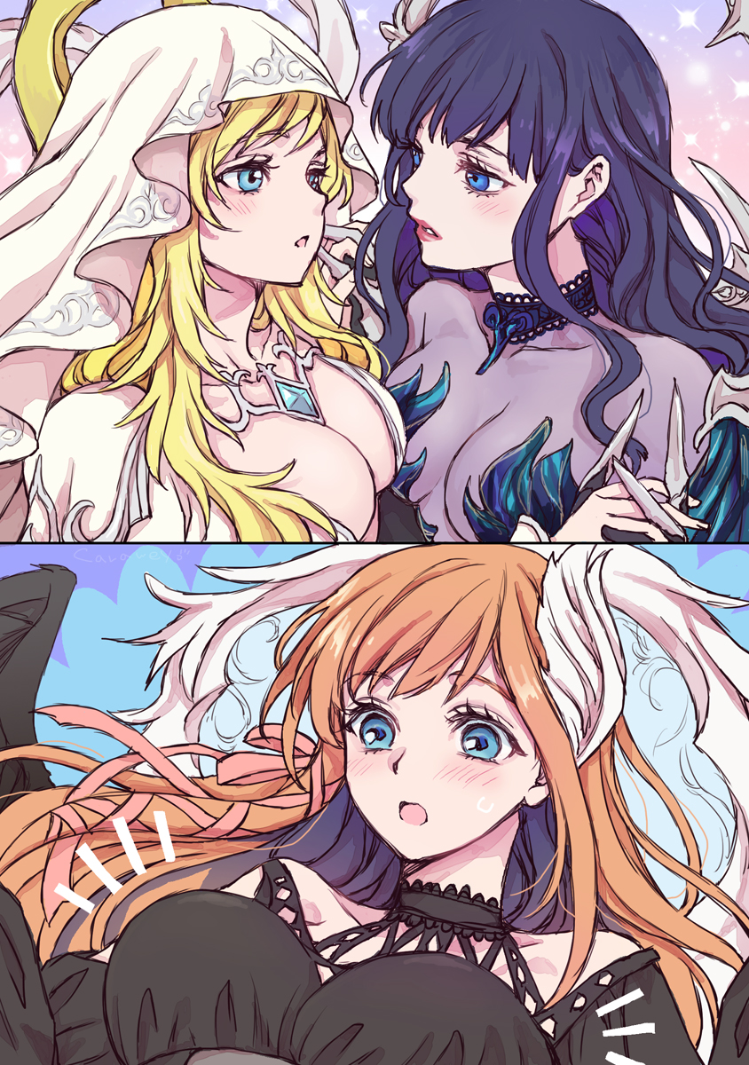 ryne waters, gaia, mitron, and pandora (final fantasy and 1 more) drawn by reitomo